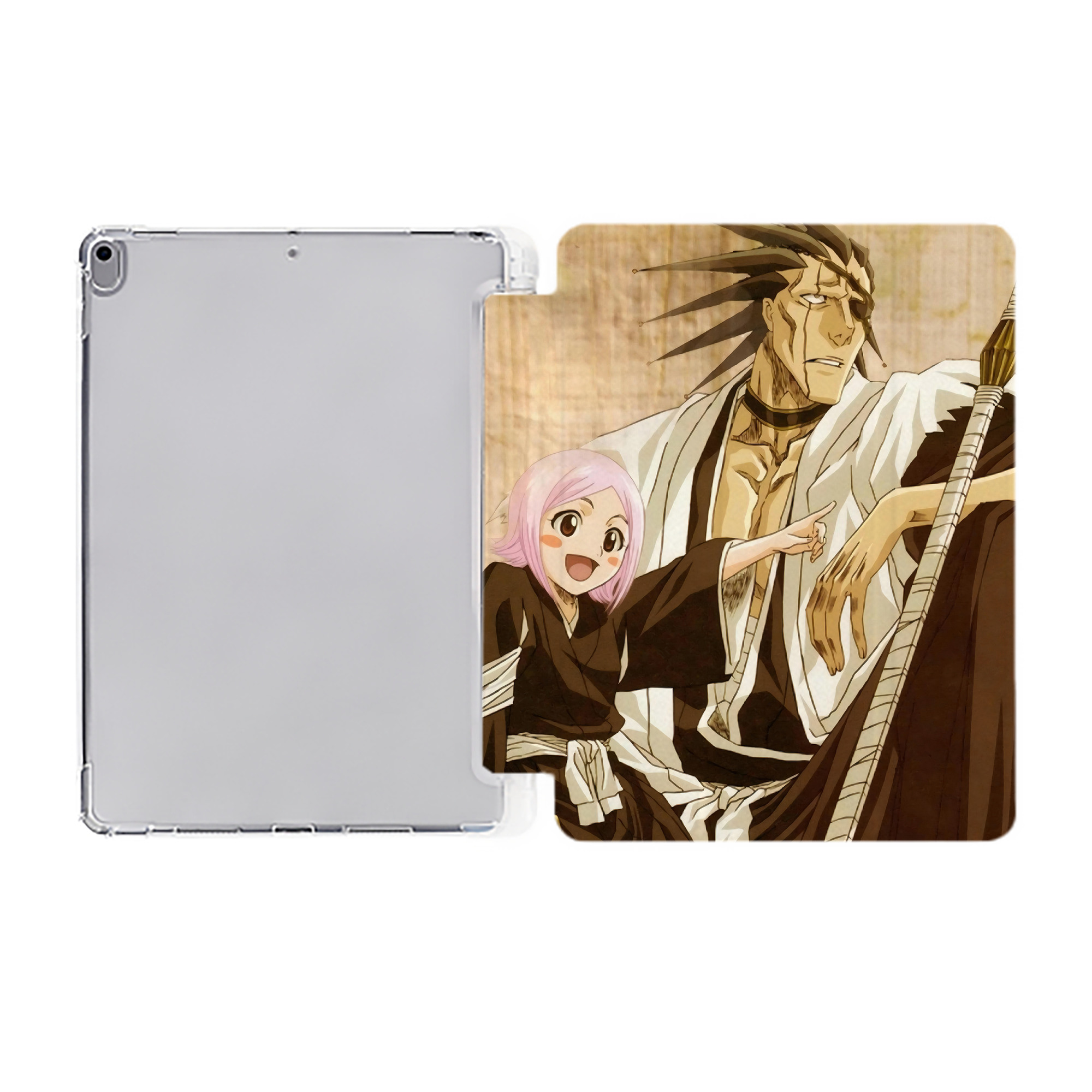 （画像用） ブリーチ BLEACH IPad ケース ペン収納付き 三つ折りスタンド PUレザー×シリコン 対応機種9.5/10.5/10.9インチ